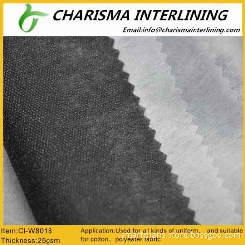 100%dacron non woven fusible interlining for garment W8018